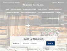 Tablet Screenshot of highlandrealtyinc.com